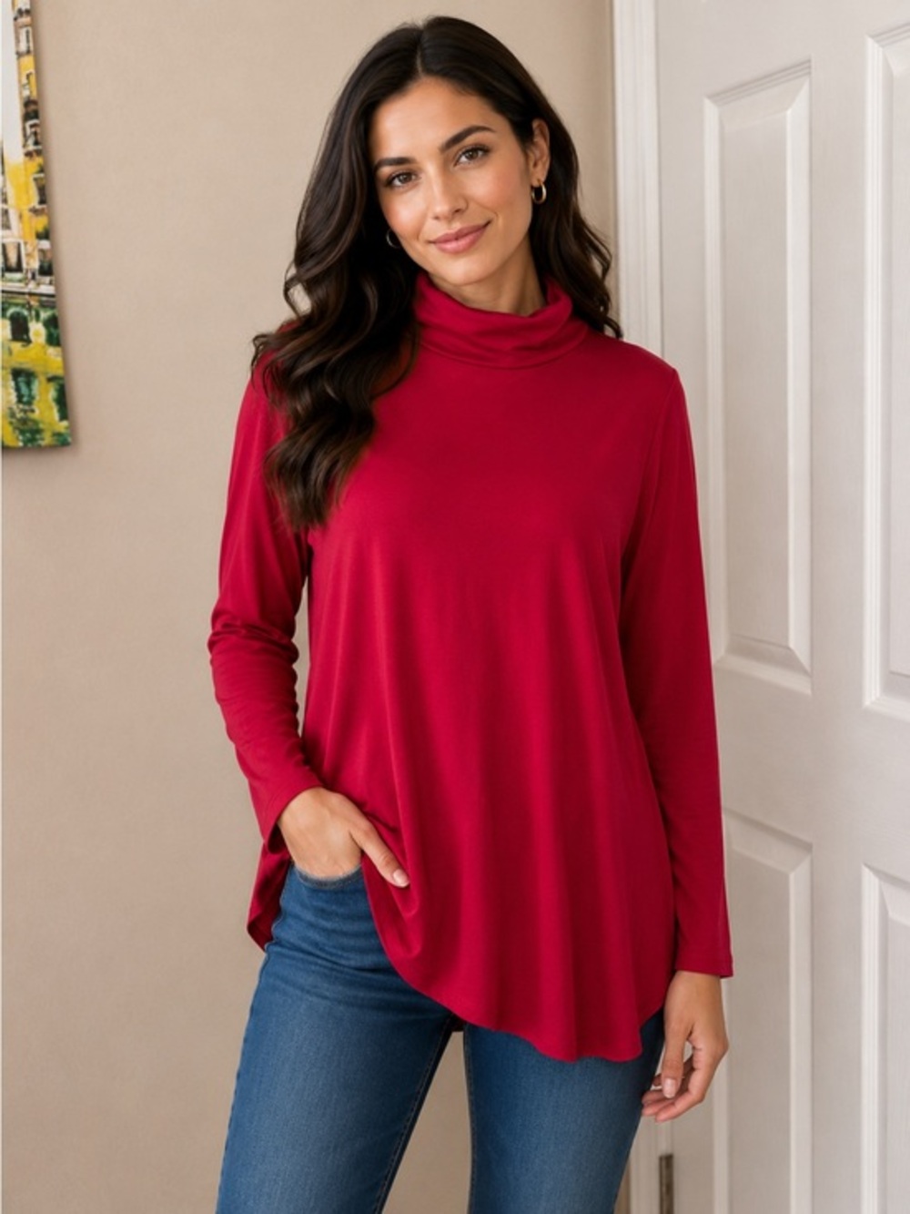 JM Collection Turtleneck Tunic Size Large
